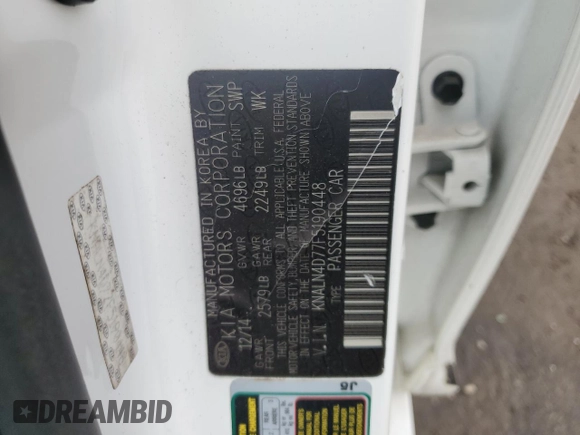 2015 Kia Cadenza Premium with VIN KNALN4D77F5190448, listed as a Copart auction lot 85094084 with 94,277 mi miles and Salvage Title. Bid and sale history available at carsss.com. Image 13.
