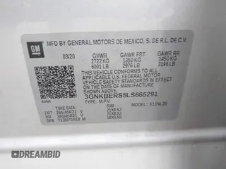 2020 Chevrolet Blazer RS с VIN 3GNKBERS5LS665291, выставлен на аукционе IAAI как лот 42709126 с пробегом 143 907 миль миль и . История ставок и продаж доступна на DreamBid. Изображение 9.