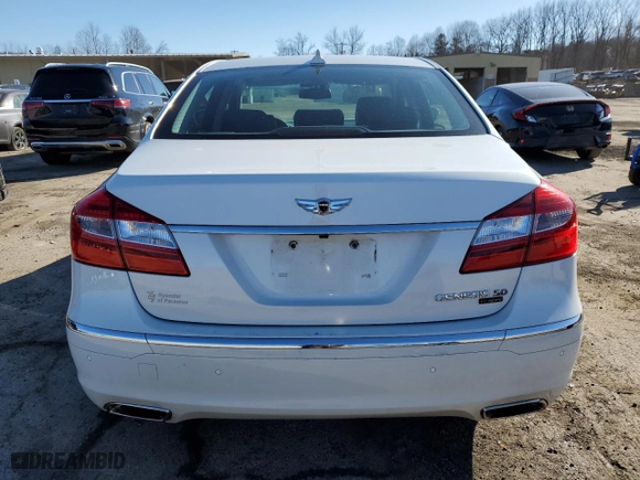 2013 Hyundai Genesis 5.0L R-Spec with VIN KMHGC4DH3DU221373, listed as a Copart auction lot 48505575 with 33,029 mi miles and Salvage Title. Bid and sale history available at carsss.com. Image 6.