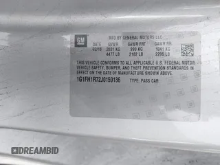 2018 Chevrolet Camaro 2SS z VIN 1G1FH1R72J0159136, wystawiony jako IAAI lot #41540051 z przebiegiem Nie podano mil oraz . Historia ofert i sprzedaży dostępna na DreamBid. Obrazek 9.
