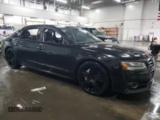 2016 Audi A8 L 4.0T Sport with VIN WAU43AFD1GN021393, listed as a Copart auction lot 45494265 with 73,770 mi miles and Salvage Title. Bid and sale history available at carsss.com. Image 4.