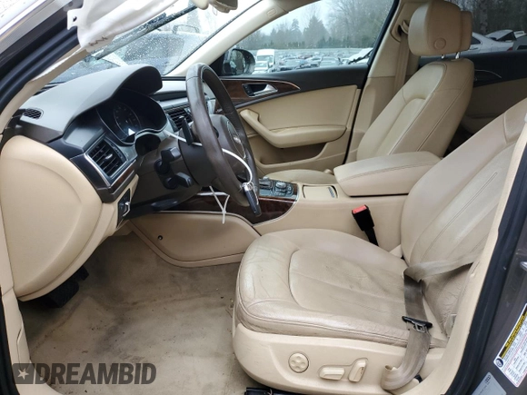 2015 Audi A6 Premium Plus with VIN WAUFGAFC4FN011105, listed as a Copart auction lot 54361885 with 124,181 mi miles and Salvage title. Bid and sale history available at DreamBid. Image 7.