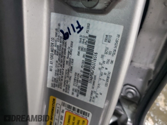 2016 Ford Fusion S z VIN 1FA6P0G75G5116516, wystawiony jako Copart lot #57275215 z przebiegiem 179 353 mil mil oraz Szkoda całkowita • Salvage title. Historia ofert i sprzedaży dostępna na DreamBid. Obrazek 12.