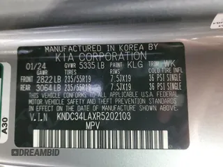 2024 Kia EV6 Wind with VIN KNDC34LAXR5202103, listed as a Copart auction lot 43529385 with 10,734 mi miles and Clean Title. Bid and sale history available at carsss.com. Image 12.