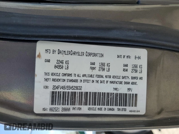 2005 Dodge Magnum SE with VIN 2D4FV48V55H529632, listed as a Copart auction lot 50377515 with 91,739 mi miles and Salvage Title. Bid and sale history available at carsss.com. Image 14.