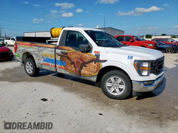 2023 Ford F-150 XL with VIN 1FTMF1CB6PKE64993, listed as a Copart auction lot 56198495 with 41,376 mi miles and Salvage title. Bid and sale history available at DreamBid. Image 4.