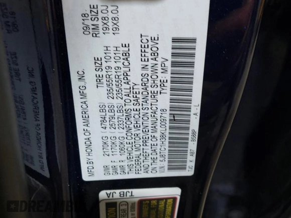 2019 Acura RDX with VIN 5J8TC1H38KL009718, listed as a Copart auction lot 87883765 with 63,681 mi miles and Salvage Title. Bid and sale history available at carsss.com. Image 14.