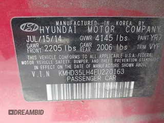 2014 Hyundai Elantra с VIN KMHD35LH4EU220163, выставлен на аукционе IAAI как лот 41272694 с пробегом 91 010 миль миль и . История ставок и продаж доступна на DreamBid. Изображение 9.