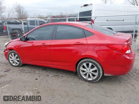 2013 Hyundai Accent GLS with VIN KMHCU4AE7DU461600, listed as a IAAI auction lot 42019159 with 53,452 mi miles. Bid and sale history available at carsss.com. Image 14.