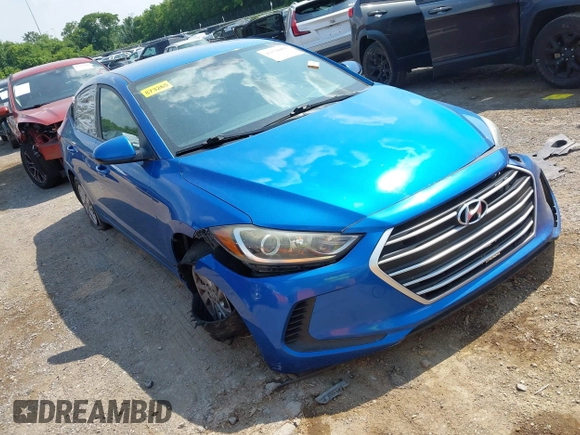 2017 Hyundai Elantra SE with VIN KMHD74LF1HU096113, listed as a IAAI auction lot 42378011 with Not provided miles and . Bid and sale history available at DreamBid. Image 1.