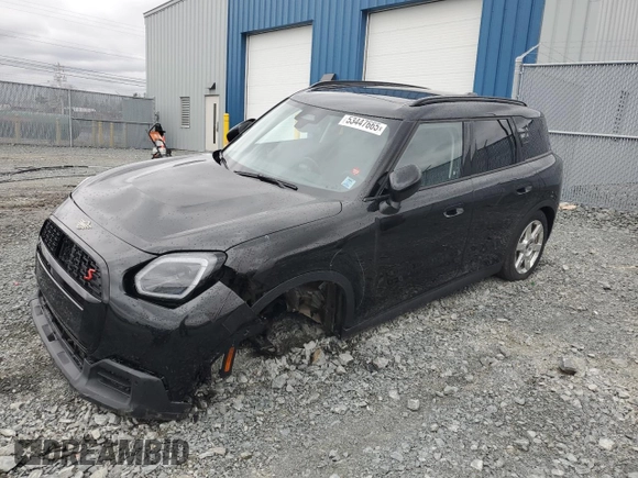2025 MINI Countryman S with VIN WMZ23GA00S7P60432, listed as a Copart auction lot 53447665 with 6,456 mi miles and Salvage title. Bid and sale history available at DreamBid. Image 1.