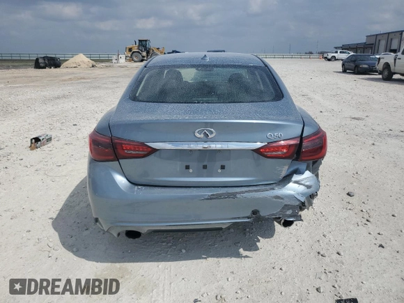 2019 Infiniti Q50 3.0t LUXE with VIN JN1EV7AP6KM519371, listed as a Copart auction lot 47088775 with 44,076 mi miles and Salvage Title. Bid and sale history available at carsss.com. Image 6.