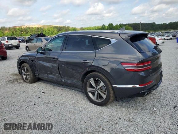 2023 Genesis GV80 with VIN KMUHBDSB4PU107507, listed as a Copart auction lot 54907715 with 89,970 mi miles and Salvage title. Bid and sale history available at DreamBid. Image 2.