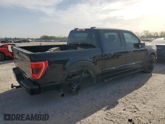 2021 Ford F-150 XL with VIN 1FTEW1CP8MFA25136, listed as a Copart auction lot 49470755 with 91,617 mi miles and Salvage Title. Bid and sale history available at carsss.com. Image 3.