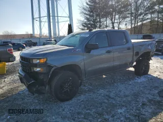 2022 Chevrolet Silverado 1500 Custom Trail Boss with VIN 3GCPYCEKXNG129630, listed as a Copart auction lot 42506525 with 59,866 mi miles and Salvage Title. Bid and sale history available at DreamBid. Image 1.
