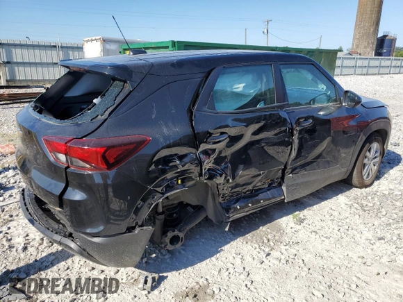2023 Chevrolet TrailBlazer LS with VIN KL79MMS26PB184857, listed as a Copart auction lot 61842694 with 11,682 mi miles and Salvage Title. Bid and sale history available at DreamBid. Image 3.