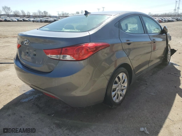 2012 Hyundai Elantra GLS with VIN 5NPDH4AE1CH129139, listed as a Copart auction lot 48070545 with 57,421 mi miles and Salvage Title. Bid and sale history available at carsss.com. Image 3.