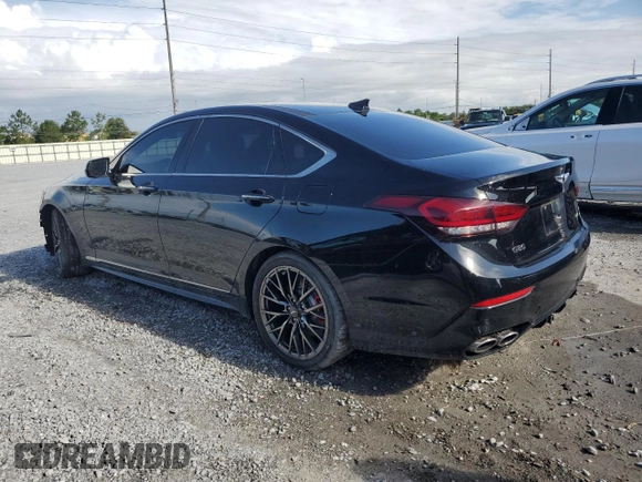 2018 Genesis G80 Sport with VIN KMHGN4JB4JU216186, listed as a Copart auction lot 61185455 with 62,147 mi miles and Salvage title. Bid and sale history available at DreamBid. Image 2.