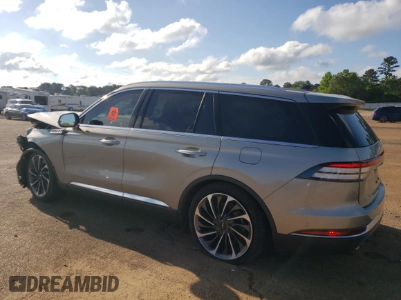 2023 Lincoln Aviator Reserve with VIN 5LM5J7WC7PGL10427, listed as a Copart auction lot 52072055 with 51,265 mi miles and Salvage title. Bid and sale history available at DreamBid. Image 2.