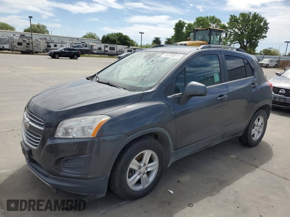 2016 Chevrolet Trax LT with VIN 3GNCJLSB6GL158955, listed as a Copart auction lot 52743815 with 125,487 mi miles and Clean Title. Bid and sale history available at DreamBid. Image 1.