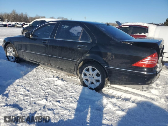 2003 Mercedes-Benz S-Class 4.3L with VIN WDBNG83J13A342008, listed as a Copart auction lot 86048674 with 222,223 mi miles and Salvage Title. Bid and sale history available at carsss.com. Image 2.