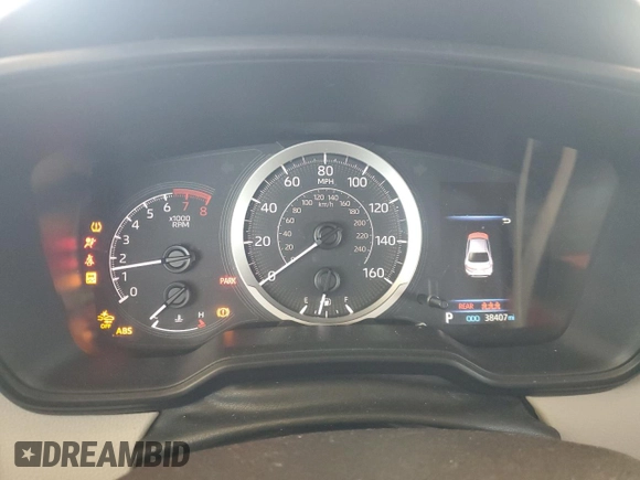 2022 Toyota Corolla LE with VIN 5YFEPMAE4NP344270, listed as a Copart auction lot 53124835 with 38,407 mi miles and Salvage Title. Bid and sale history available at DreamBid. Image 9.
