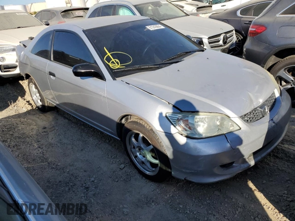 2005 Honda Civic Cpe VP with VIN 1HGEM22165L049626, listed as a Copart auction lot 61243864 with 198,491 mi miles and Salvage Title. Bid and sale history available at carsss.com. Image 4.