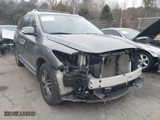 2019 Infiniti QX60 PURE with VIN 5N1DL0MM8KC569052, listed as a IAAI auction lot 41172254 with 85,993 mi miles. Bid and sale history available at carsss.com. Image 1.