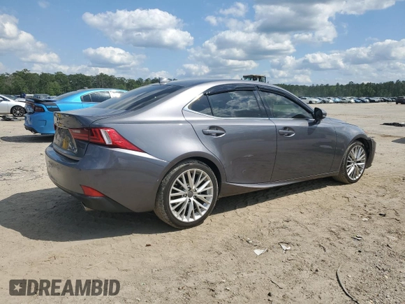 2015 Lexus IS 250 with VIN JTHBF1D20F5063134, listed as a Copart auction lot 54913825 with 123,287 mi miles and Salvage title. Bid and sale history available at DreamBid. Image 3.