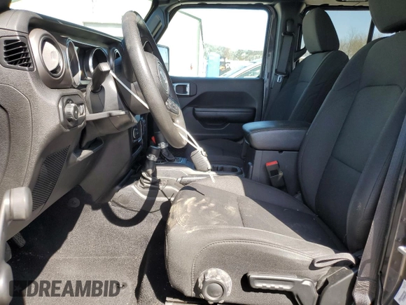 2020 Jeep Wrangler Unlimited Sport with VIN 1C4HJXDG6LW201614, listed as a Copart auction lot 51756345 with 56,346 mi miles and Salvage title. Bid and sale history available at DreamBid. Image 7.