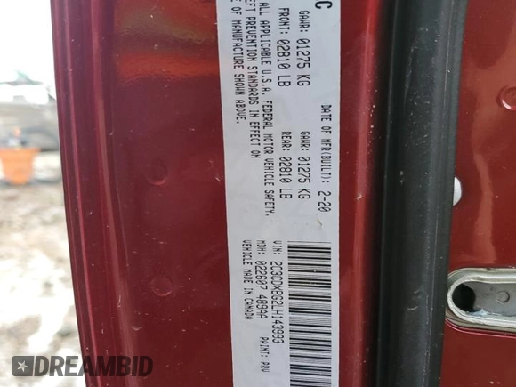 2020 Dodge Charger SXT z VIN 2C3CDXBG2LH143993, wystawiony jako Copart lot #70807782 z przebiegiem 75 148 mil mil oraz Szkoda całkowita • Salvage title. Historia ofert i sprzedaży dostępna na DreamBid. Obrazek 12.