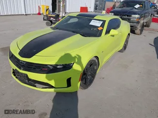 2020 Chevrolet Camaro 1LT with VIN 1G1FB1RSXL0130718, listed as a IAAI auction lot 41653708 with 96,577 mi miles. Bid and sale history available at carsss.com. Image 2.