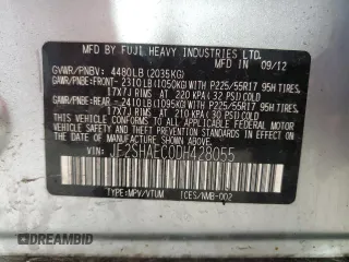 2013 Subaru Forester X Limited with VIN JF2SHAEC0DH428055, listed as a Copart auction lot 60606735 with 142,937 mi miles and Non repairable. Bid and sale history available at DreamBid. Image 13.