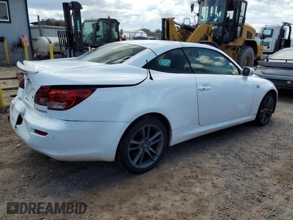 2013 Lexus IS 250 C with VIN JTHFF2C27D2528371, listed as a Copart auction lot 57607525 with 101,838 mi miles and Clean title. Bid and sale history available at DreamBid. Image 3.