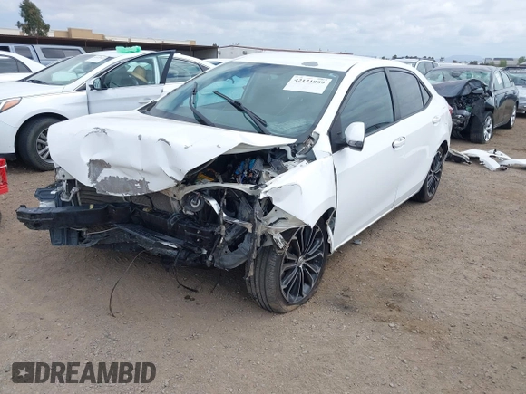 2014 Toyota Corolla L with VIN 5YFBURHE2EP085339, listed as a IAAI auction lot 42121009 with 122,339 mi miles and . Bid and sale history available at DreamBid. Image 2.