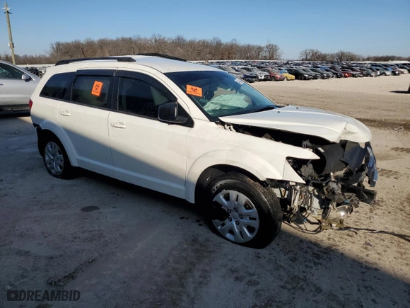 2019 Dodge Journey SE Value Pkg with VIN 3C4PDCAB1KT747066, listed as a Copart auction lot 44143965 with 0 mi miles and Non Repairable. Bid and sale history available at carsss.com. Image 4.