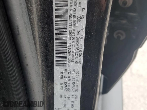 2020 Ram 1500 Big Horn с VIN 1C6RRFFG4LN230482, выставлен на аукционе Copart как лот 52608435 с пробегом 58 588 миль миль и Списание • Salvage title. История ставок и продаж доступна на DreamBid. Изображение 12.