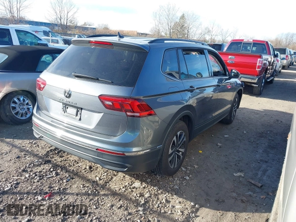 2024 Volkswagen Tiguan S with VIN 3VVRB7AX7RM103854, listed as a IAAI auction lot 40829997 with 3,683 mi miles and . Bid and sale history available at DreamBid. Image 4.