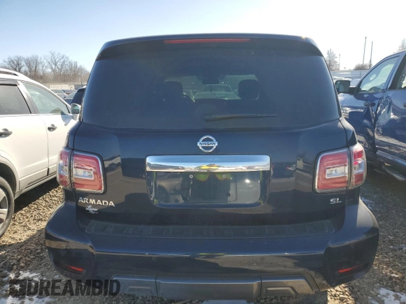 2020 Nissan Armada SL with VIN JN8AY2NCXLX518581, listed as a Copart auction lot 38873594 with 0 mi miles and Salvage Title. Bid and sale history available at carsss.com. Image 6.