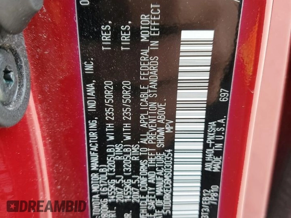 2021 Toyota Sienna XSE with VIN 5TDDRKEC6MS030354, listed as a Copart auction lot 49727165 with 106,988 mi miles and Salvage Title. Bid and sale history available at DreamBid. Image 13.