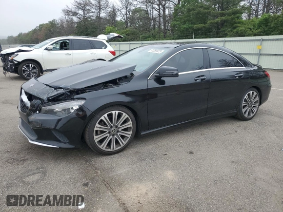 2018 Mercedes-Benz CLA 250 with VIN WDDSJ4GBXJN583756, listed as a Copart auction lot 61269825 with 67,389 mi miles and Salvage title. Bid and sale history available at DreamBid. Image 1.