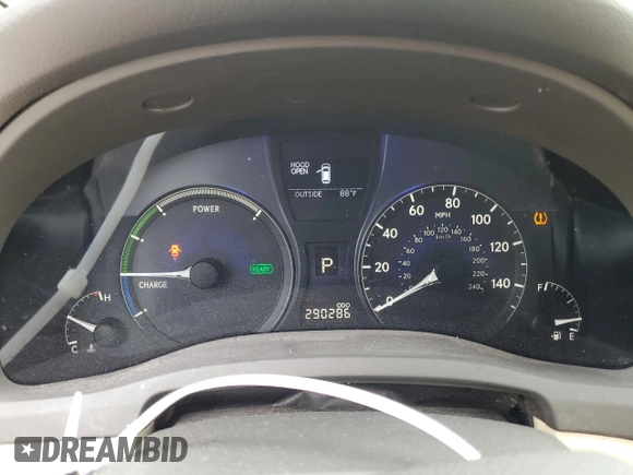 2012 Lexus RX 450h with VIN JTJBC1BA9C2432765, listed as a Copart auction lot 57657145 with 290,286 mi miles and Clean title. Bid and sale history available at DreamBid. Image 9.