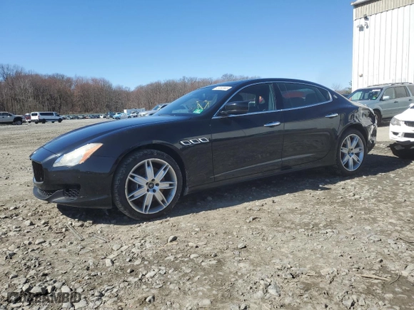 2014 Maserati Quattroporte S Q4 with VIN ZAM56RRA4E1110227, listed as a Copart auction lot 49080965 with 130,258 mi miles and Salvage Title. Bid and sale history available at carsss.com. Image 1.