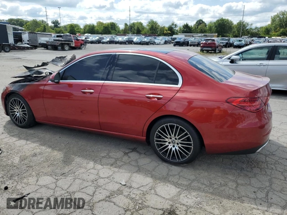 2022 Mercedes-Benz C 300 with VIN W1KAF4HB0NR034710, listed as a Copart auction lot 68326544 with Not Provided miles and Salvage Title. Bid and sale history available at DreamBid. Image 2.