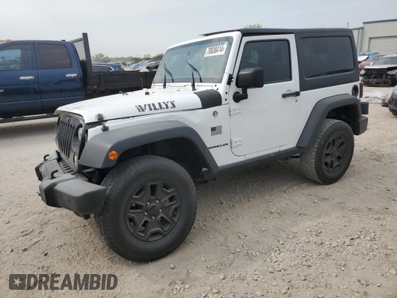 2016 Jeep Wrangler Willys Wheeler z VIN 1C4AJWAG7GL297695, wystawiony jako Copart lot #70838414 z przebiegiem 82 813 mil mil oraz Szkoda całkowita • Salvage title. Historia ofert i sprzedaży dostępna na DreamBid. Obrazek 1.