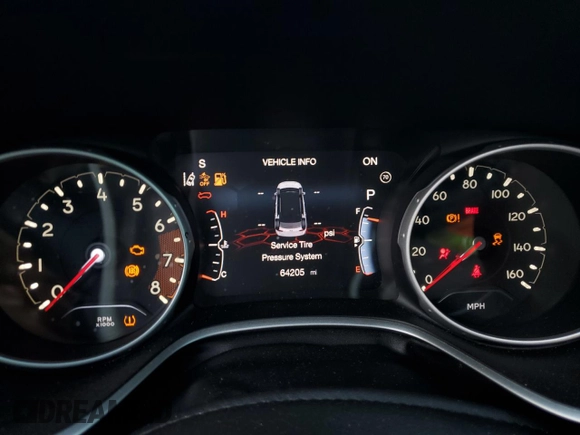 2021 Jeep Compass Limited with VIN 3C4NJCCB3MT597123, listed as a Copart auction lot 78966514 with 64,205 mi miles and Salvage Title. Bid and sale history available at carsss.com. Image 9.