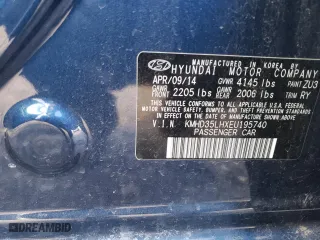 2014 Hyundai Elantra GT with VIN KMHD35LHXEU195740, listed as a Copart auction lot 87057324 with 56,010 mi miles and Clean Title. Bid and sale history available at carsss.com. Image 13.