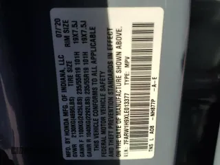 2020 Honda CR-V Touring with VIN 7FARW1H9XLE013377, listed as a Copart auction lot 80741674 with 107,317 mi miles and Salvage Title. Bid and sale history available at carsss.com. Image 13.