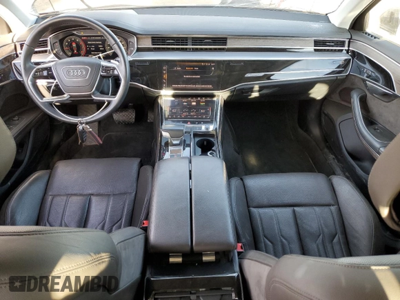 2019 Audi A8 L with VIN WAU8DAF84KN008101, listed as a Copart auction lot 50063905 with 46,816 mi miles and Salvage Title. Bid and sale history available at carsss.com. Image 8.