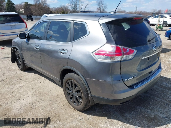 2015 Nissan Rogue S with VIN KNMAT2MVXFP527878, listed as a IAAI auction lot 41864389 with 87,305 mi miles and . Bid and sale history available at DreamBid. Image 3.